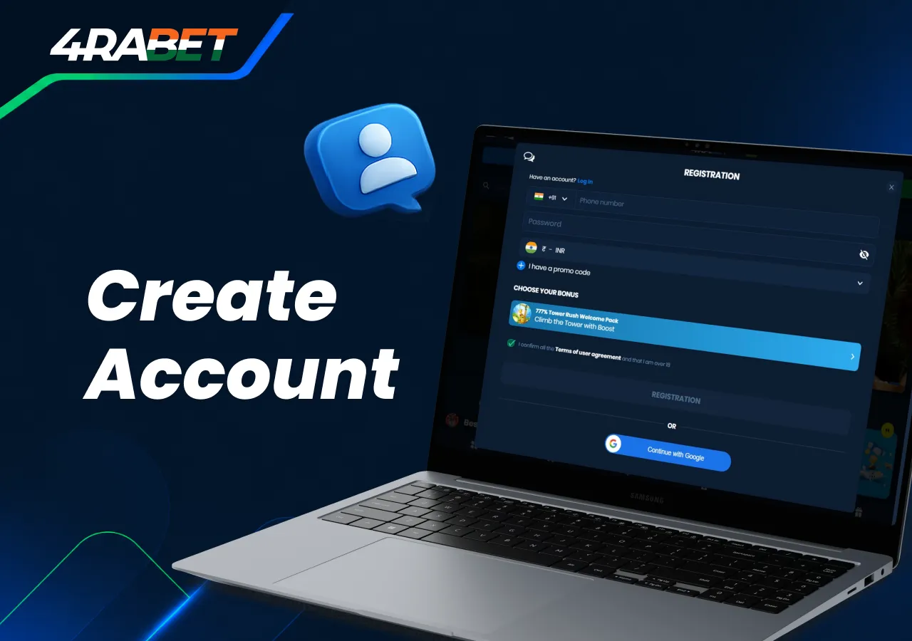Create Account – 4rabet