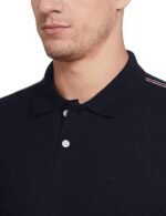 Solid Half Sleeve Regular Fit Cotton Polo T-Shirt - Image 3