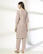 Women Geometric Print Straight Kurta & Pants Set - Image 4