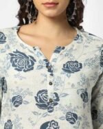 Women Floral Print Straight Kurta - Image 5