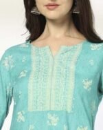 Women Floral Print Straight Kurta - Image 2