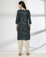 Women Floral Print Straight Kurta - Image 3