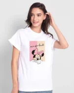 Women's Disney Minnie One Of A Kind Graphic Printed Boyfriend T-shirt
