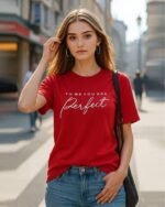 Women Typographic Print Regular Fit T-Shirt